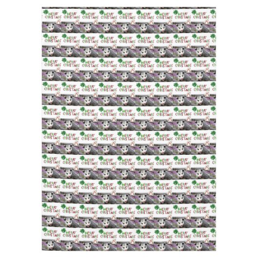 Frohe Weihnachtslieder, Opossum Tischdecke (Vorderseite)