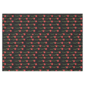 Frohe Weihnachtslieder, Poinsettia Black Tischdecke (Vorderseite (Horizontal))