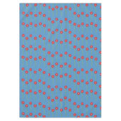 Frohe Weihnachtslieder, Poinsettia Blue Floral Tischdecke (Vorderseite)