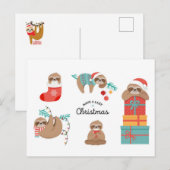 Frohe Weihnachtslieder Postkarte (Vorne/Hinten)