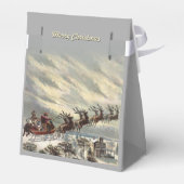 Frohe Weihnachtslieferung durch Santa Sleigh Geschenkschachtel (Rückseite)