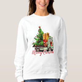 Frohe Weihnachtslieferung Truck Sweatshirt
