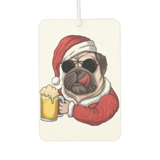 Frohe Weihnachtsluft Freshener | Mops Dog Lover Gi Autolufterfrischer