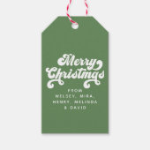 Frohe Weihnachtslustigkeit Einfache Retro Typograf Geschenkanhänger (Vorderseite)