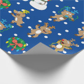 Frohe Weihnachtslustigkeit Geschenkpapier (Ecke)