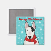 Frohe Weihnachtsmagnete mit Rex the TV Terrier Magnet (Vorderseite/Rückseite)