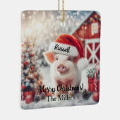 Frohe Weihnachtsmann Keramikornament (Rechts)
