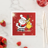Frohe Weihnachtsmann/Reindeer Napkins Serviette (Beispiel)