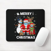 Frohe Weihnachtsmann und Freunde Jungs Kinder Fami Mousepad (Mit Mouse)