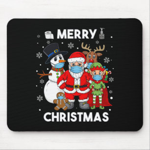 Frohe Weihnachtsmann und Freunde Jungs Kinder Fami Mousepad