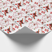 Frohe Weihnachtsmannschaft - Anpassen Geschenkpapier (Ecke)