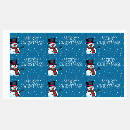 Frohe Weihnachtsmarke Etiketten (Blatt)