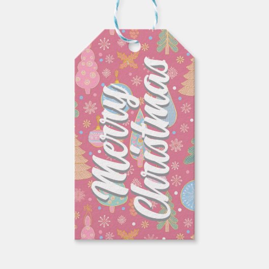 Frohe Weihnachtsmarke Geschenkanhänger (Vorderseite)