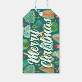Frohe Weihnachtsmarke Geschenkanhänger