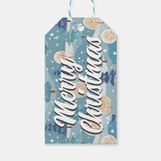 Frohe Weihnachtsmarke Geschenkanhänger (Vorderseite)