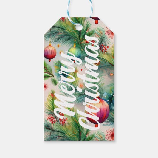 Frohe Weihnachtsmarke Geschenkanhänger (Vorderseite)