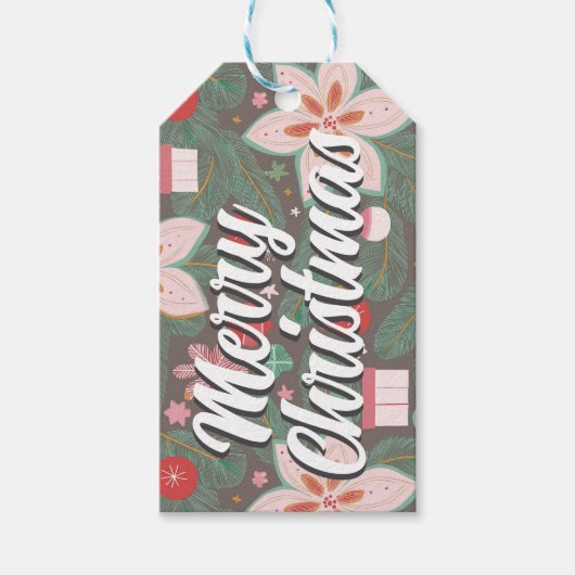 Frohe Weihnachtsmarke Geschenkanhänger (Vorderseite)