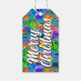 Frohe Weihnachtsmarke Geschenkanhänger