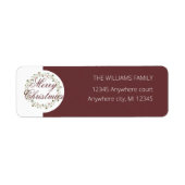 Frohe Weihnachtsmarke mit Aquarellkranz (Vorne)