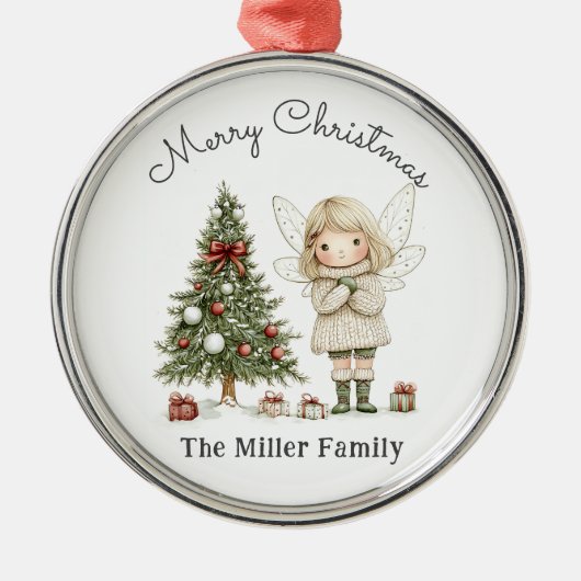 Frohe Weihnachtsmärsche und Personalisiertes Gesch Ornament Aus Metall (Vorne)