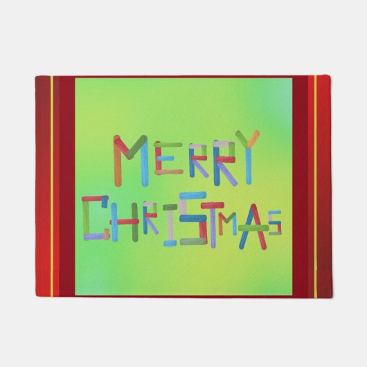 Frohe Weihnachtsmatte Fußmatte (Vorderseite)