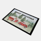 Frohe Weihnachtsmatte Fußmatte (Schrägansicht)