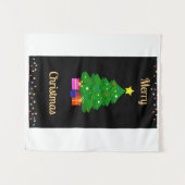 Frohe Weihnachtsmauerkunst Wandteppich (Vorderseite (Horizontal))