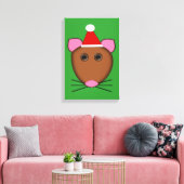 Frohe Weihnachtsmaus Canvas Print Leinwanddruck (Insitu (Wohnzimmer))