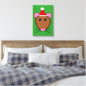 Frohe Weihnachtsmaus Canvas Print Leinwanddruck (Insitu (Schlafzimmer))