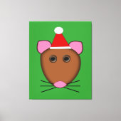 Frohe Weihnachtsmaus Canvas Print Leinwanddruck (Vorderseite)