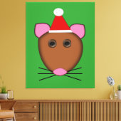 Frohe Weihnachtsmaus Canvas Print Leinwanddruck (Insitu (Wohnzimmer))