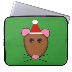Frohe Weihnachtsmaus Laptop-Tasche Laptopschutzhülle