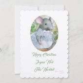 Frohe Weihnachtsmaus niedlich Einladung (Vorderseite)