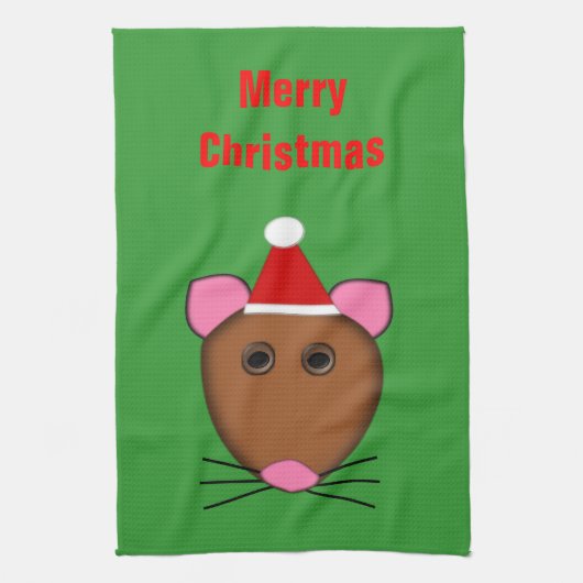 Frohe Weihnachtsmäuse Anpassbare Küchentücher (Vertikal)
