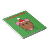 Frohe Weihnachtsmäuse Anpassbare Notepad Notizblock (angewinkelt)