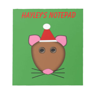 Frohe Weihnachtsmäuse Anpassbare Notepad Notizblock