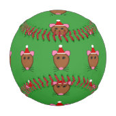 Frohe Weihnachtsmäuse Baseball (Vorderseite)