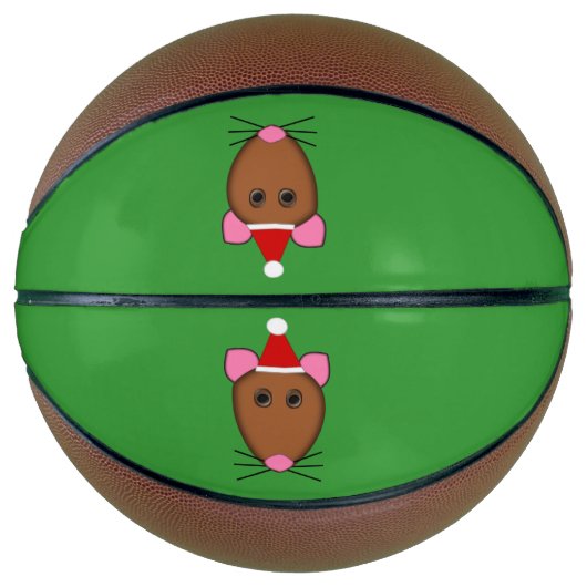 Frohe Weihnachtsmäuse Basketballs (Vorderseite)