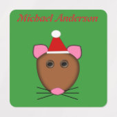 Frohe Weihnachtsmäuse Custom Etiketten (Design 1)