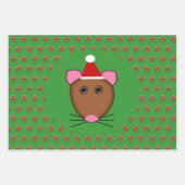 Frohe Weihnachtsmäuse Custom Geschenkpapier Set (Vorderseite)