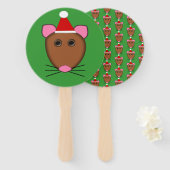 Frohe Weihnachtsmäuse Fächer (Vorne und Hinten)
