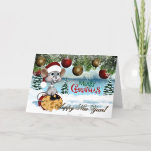 Frohe Weihnachtsmäuse Feiertagskarte