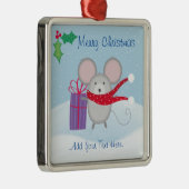 Frohe Weihnachtsmäuse Keramik Ornament Aus Metall (Rechts)