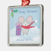 Frohe Weihnachtsmäuse Keramik Ornament Aus Metall (Links)