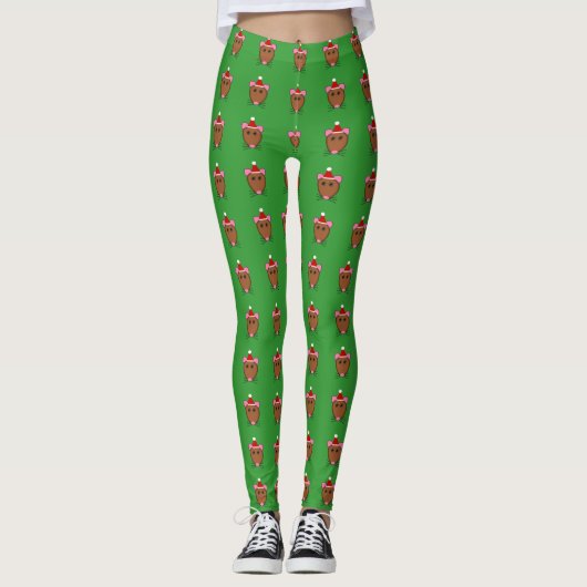 Frohe Weihnachtsmäuse-Leggings Leggings (Vorderseite)