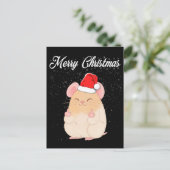 Frohe Weihnachtsmäuse Middle Finger Rude Xmas häss Postkarte (Stehend Vorderseite)