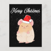 Frohe Weihnachtsmäuse Middle Finger Rude Xmas häss Postkarte (Vorderseite)