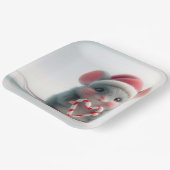 Frohe Weihnachtsmäuse mit Candy Cane Herz Pappteller (Gewinkelt)