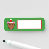 Frohe Weihnachtsmäuse Namensschild (Beispiel)