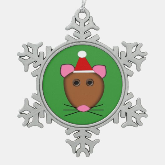 Frohe Weihnachtsmäuse Ornament (Vorderseite)